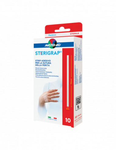Master-aid Sterigrap Strip Adesivo Sutura Ferite 75x3 Mm 10pezzi - Pietrasanta Pharma Spa