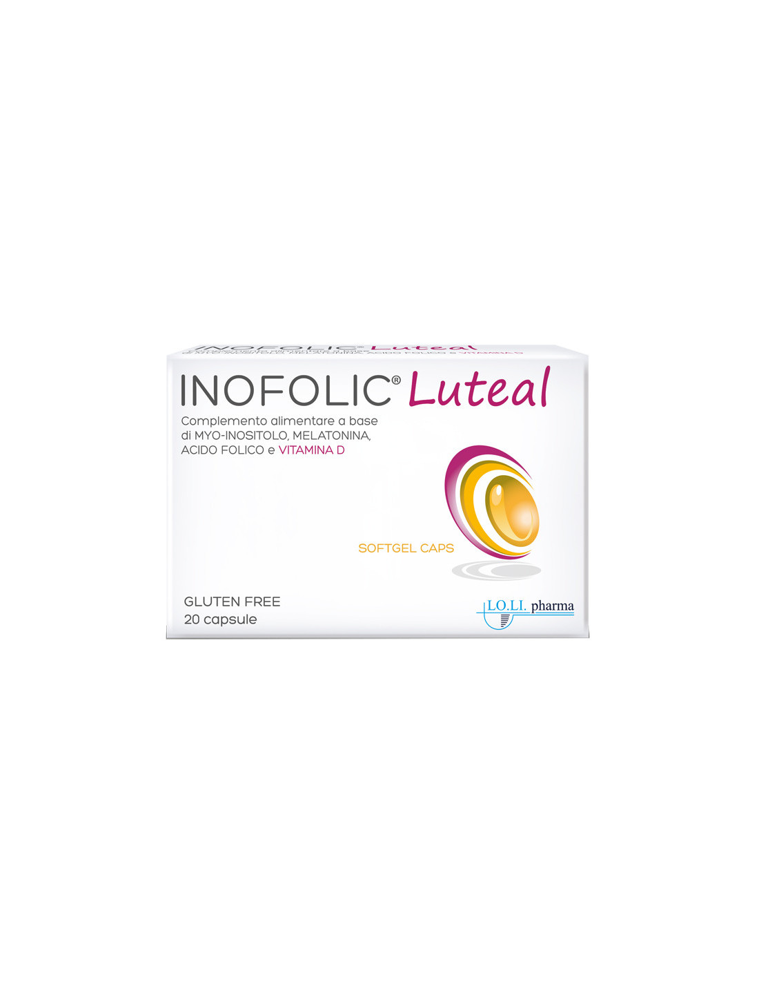 Integratori gravidanza Inofolic luteal 20 capsule molli Granfarma