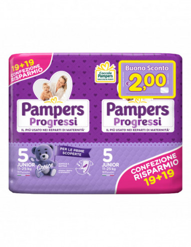 Pampers Progressi Junior Pannolino 5...