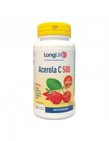 Longlife Acerola C500 Arancia 30 Compresse - Phoenix Srl - Longlife