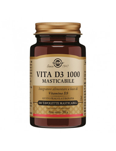 Vita D3 1000 100 Tavolette Masticabili - Solgar It. Multinutrient Spa