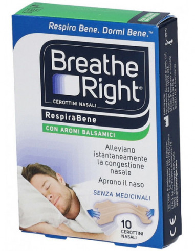 Cerotti Nasali Breath Right Balsamici 10 Pezzi