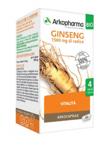 Arkocps Ginseng 45 Capsule Bio