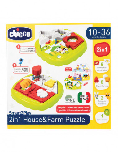 Chicco Gioco S2p 2in1 House&farm Puzzle