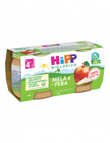 Hipp Omogeneizzato Mela/pera 2 X 80 G