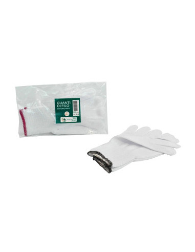 Guanto Di Filo Cotone 100% Bianco Per...