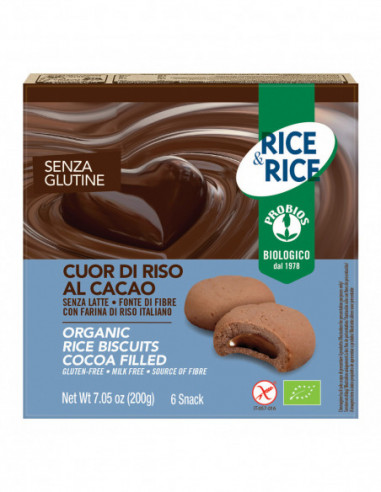 Rice&rice Cuor Di Riso Al Cacao 6 X 33 G