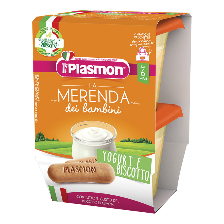 Plasmon Merenda Yogurt E Biscotto Omogeneizzato Con Fermenti Lattici P - 13