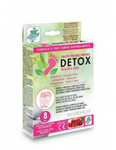 Cerotti Detox Piedi Rosa 8 Pezzi