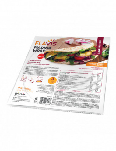 Flavis Piadina Wrap Aproteica 3 Pezzi...
