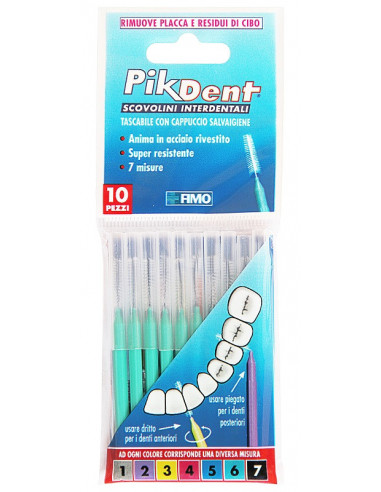 Pikdent Stuzzicolino 6 Verde 10 Pezzi