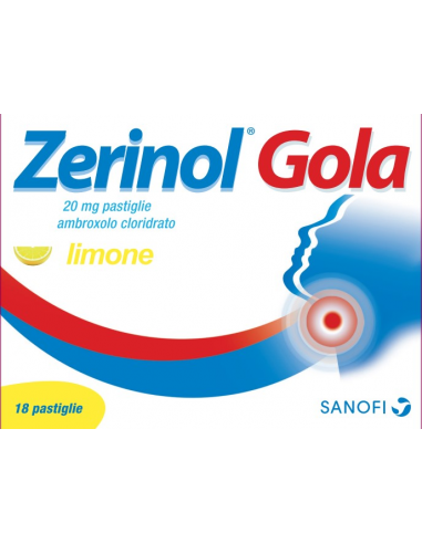 Zerinol Gola Limone 18 Pastiglie 20 Mg