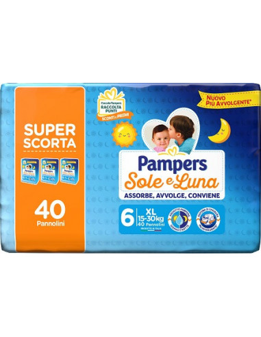 Pampers Sole Luna Trio Xl 40 Pezzi
