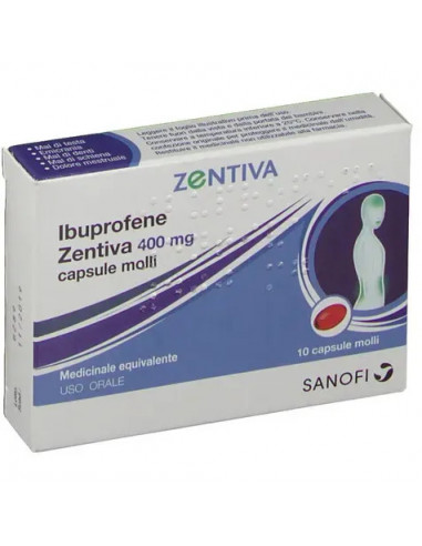 Ibuprofene (zentiva) 10 Cps Molli 400 Mg
