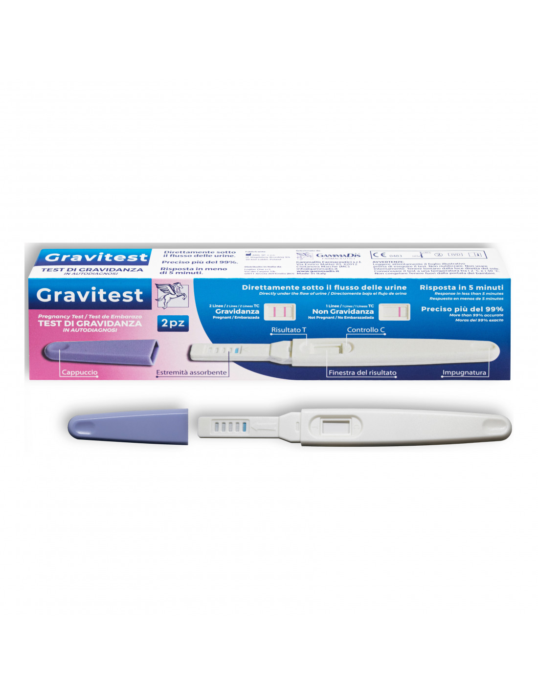 Test di gravidanza Test gravidanza gravitest 2 pezzi Granfarma