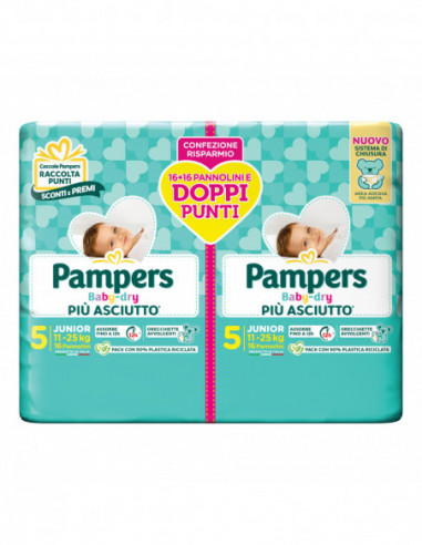 Pampers Baby Dry Pannolino Duo...
