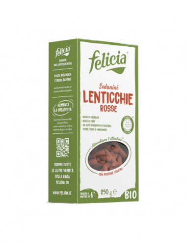 Felicia Bio Sedanini Lenticchie Rosse...