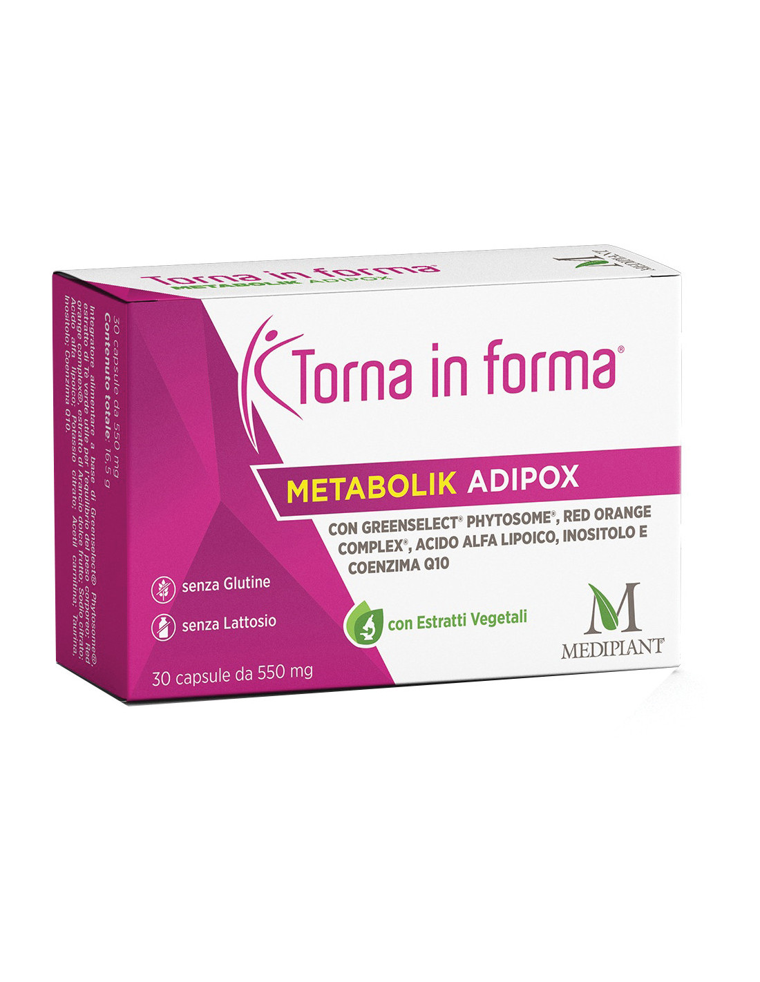 Integratori dimagranti Torna in forma metabolik adipox 30 capsule ...