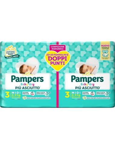Pampers Baby Dry Pannolino Duo...