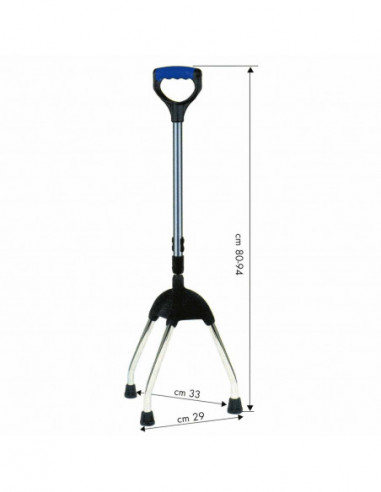 Tripode Canna Grigio Scuro Base...