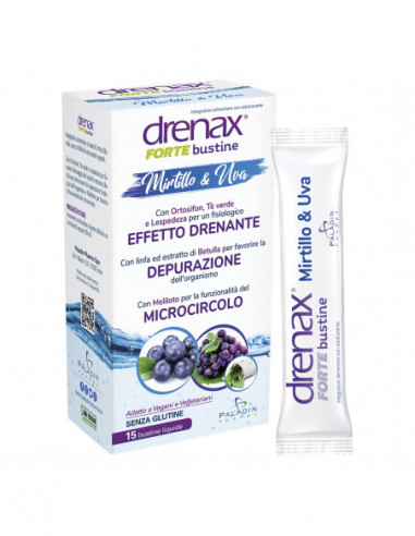 Drenax Forte Mirtillo E Uva 15 Bustine