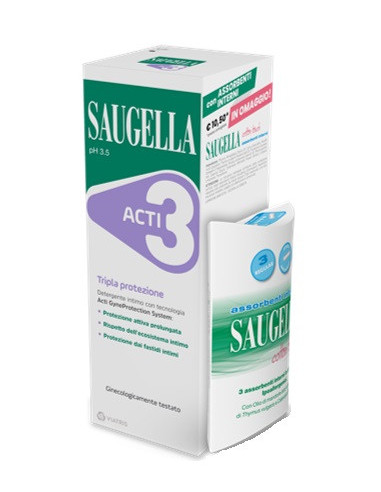Saugella Acti3 250 Ml + Assorbenti...