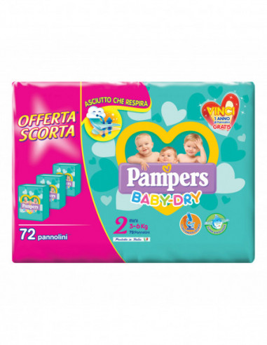 Pampers Baby Dry Big Pack Mini 75 Pezzi