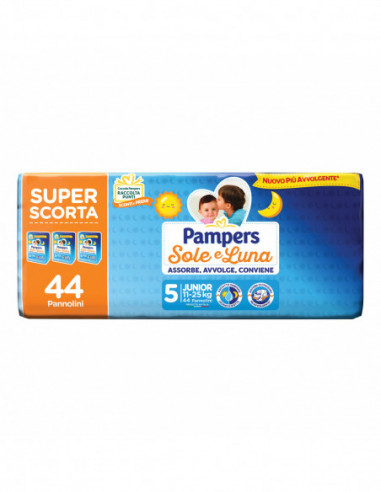Pampers Sole Luna Trio Junior 44 Pezzi