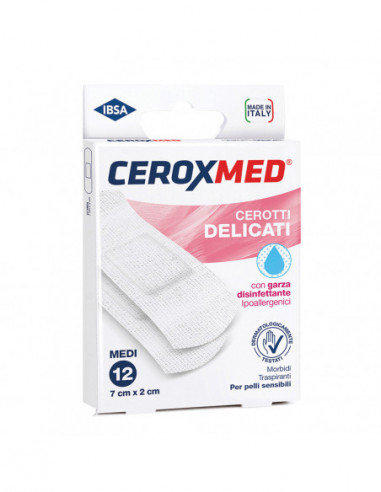 Cerotti Delicati Ceroxmed Medi 12 Pezzi