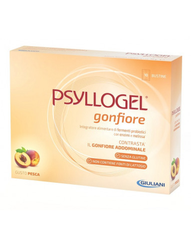 Psyllogel Gonfiore Pesca 10 Bustine