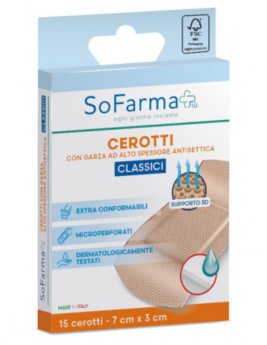Cerotto Classico 7x3 Cm 15 Pezzi...