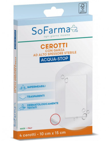 Cerotto Acquastop 10x15 Cm 4 Pezzi...