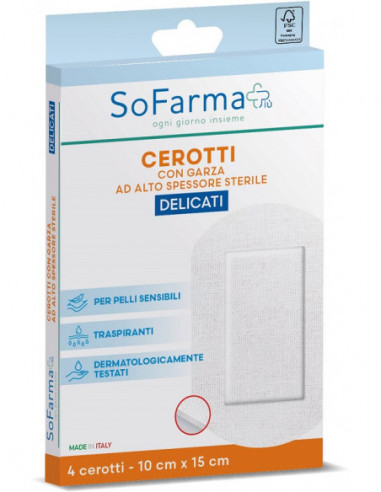 Cerotto Delicato 10x15 Cm 4 Pezzi...