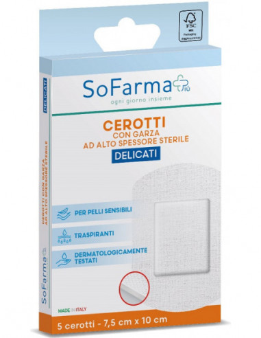 Cerotto Delicato 7,5x10 Cm 5 Pezzi...