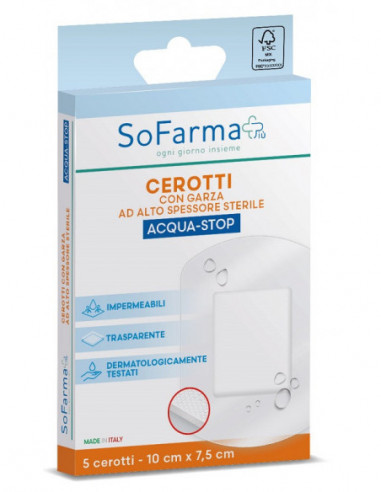 Cerotto Acquastop 10x7,5 Cm 5 Pezzi...