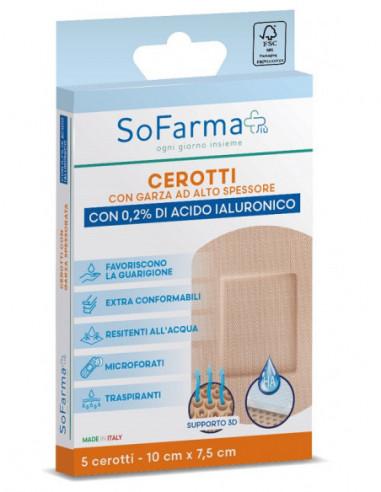 Cerotto Cicatrizzante 10x7,5 Cm 5...