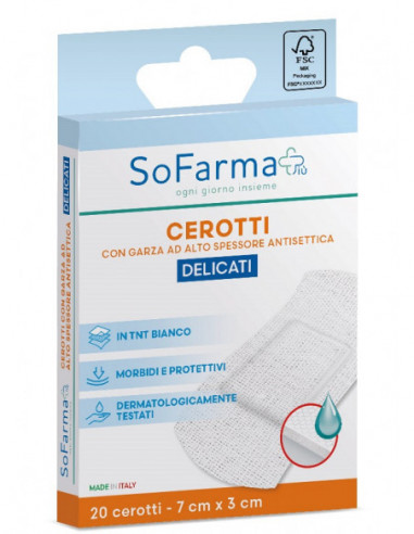 Cerotto Delicato 7x3 Cm 20 Pezzi...