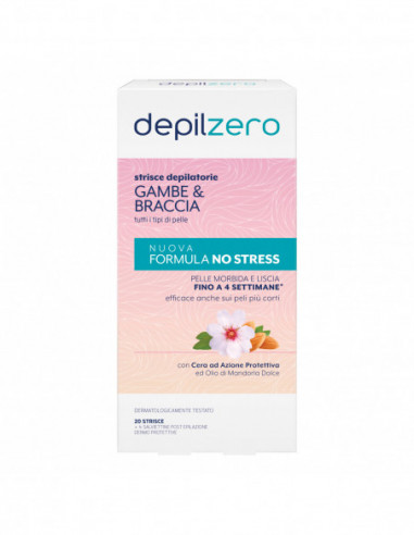 Depilzero Strisce Gambe Braccia 20 Pezzi