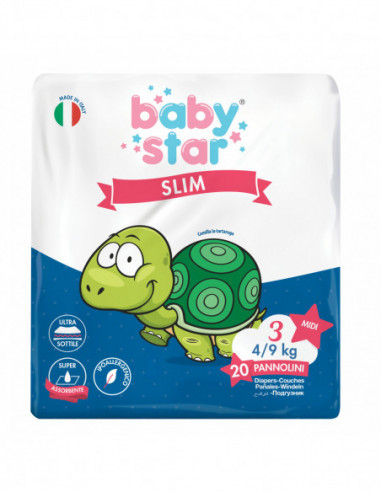 Pannolini Babystar Slim 3/6kg Taglia...