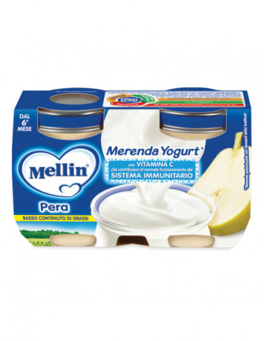 Mellin Merenda Yogurt Pera 2x120 G