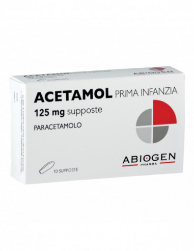 Acetamol Prima Infanzia 10 Supp 125 Mg