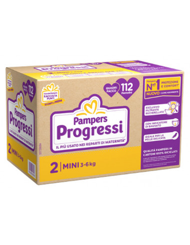 Pampers Quadri Progressi Mini 112 Pezzi