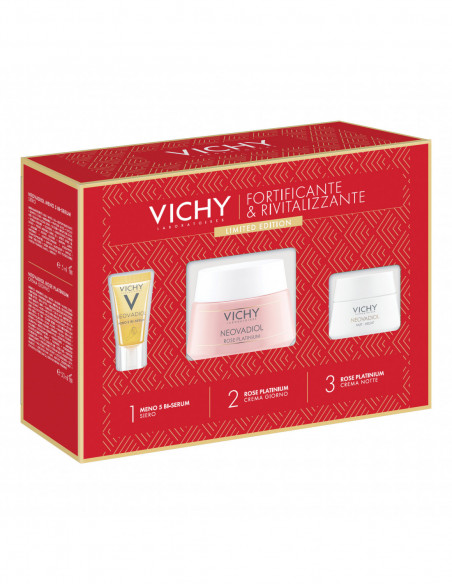 Idee Regalo San Valentino Cofanetto Vichy Neovadiol Rose Platinum Siero 5ml + Crema Giorno 50ml + Crema Notte 15ml