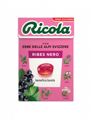 Ricola Ribes Nero Senza Zucchero 50 G