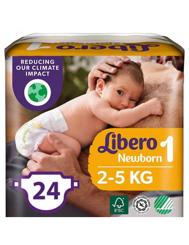 Libero Newborn 1 2-5 Kg 24 Pezzi