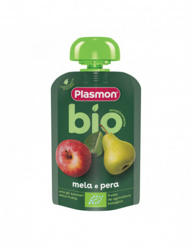 Plasmon Mela Pera Bio Pouches 100 G