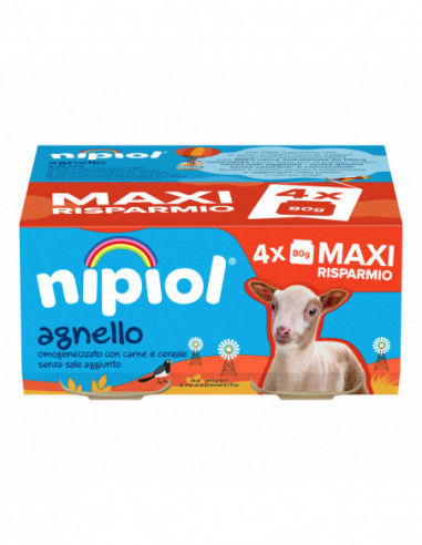 Nipiol Omogeneizzato Agnello 4 X 80 G