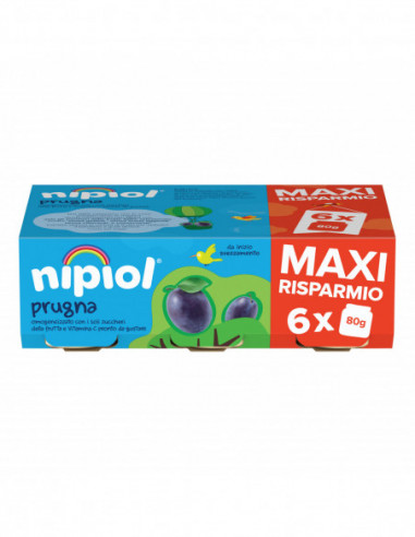 Nipiol Omogeneizzato Prugna 6 X 80 G