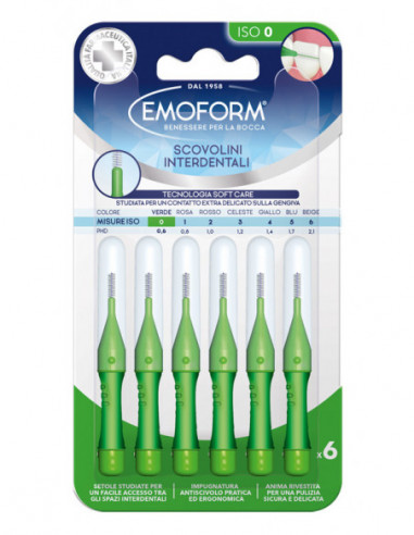 Emoform Scovolino Iso 0 Verde 6 Pezzi