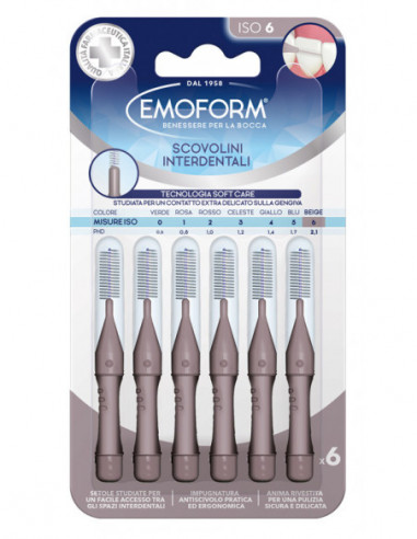 Emoform Scovolino Iso 6 Beige 6 Pezzi